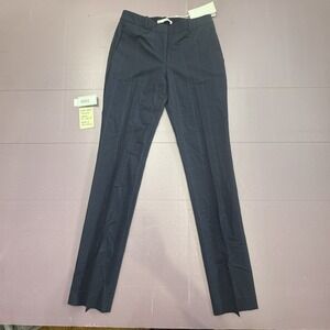 BNWT Hugo Boss Titana6 Dress Pants Women Size 0 NavyBlue Windowpane Wool Germany